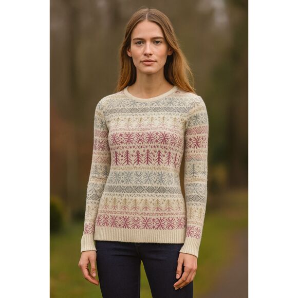 Garnet Hill Sweaters - Garnet Hill Merino Wool Fairisle Round Neck Sweater M NWOT